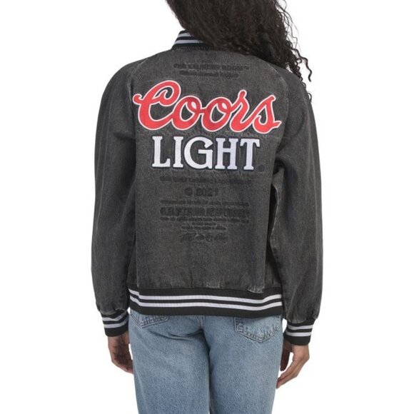 The Laundry Room Coors Light Official Stadium Denim Jacket Small New with tag - Picture 3 of 3